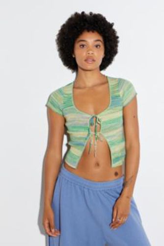 UO Lola Space-Dye Knit Top - Green XS at - Urban Outfitters - Modalova