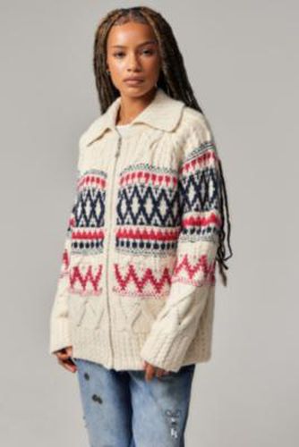 UO Fairisle Zip-Through Jumper - S at - Urban Outfitters - Modalova