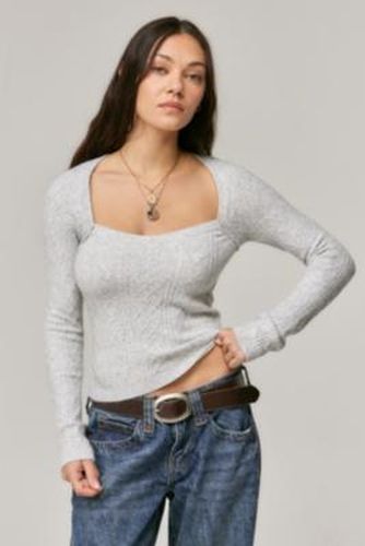 UO Cable Knit Top - XS at - Urban Outfitters - Modalova