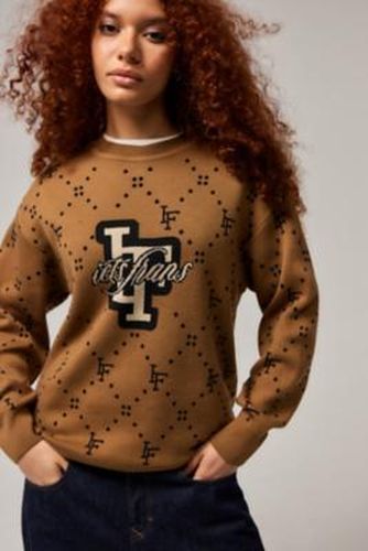 Iets frans. Monogram Jumper - Beige XS at Urban Outfitters - iets frans... - Modalova