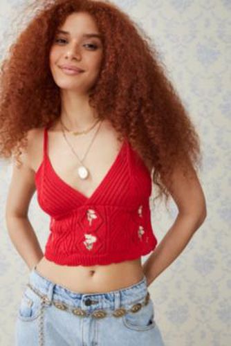 Gigi Embroidered Knit Cami Top - XL at Urban Outfitters - Kimchi Blue - Modalova