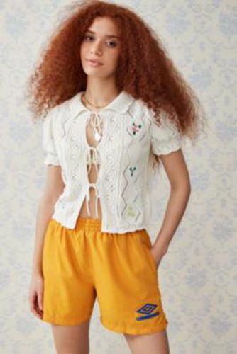 Embroidered Collar Cardigan - Cream XS at Urban Outfitters - Kimchi Blue - Modalova