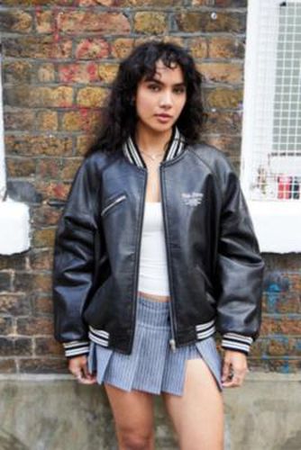 Avery Faux Leather Varsity Jacket - Black 2XS at Urban Outfitters - BDG - Modalova