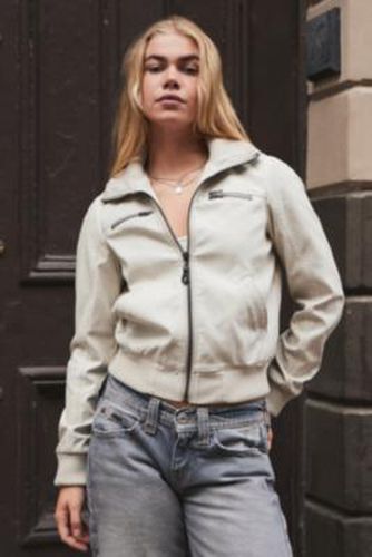 Ronnie Faux Leather Flight Jacket - Neutral XS at Urban Outfitters - BDG - Modalova