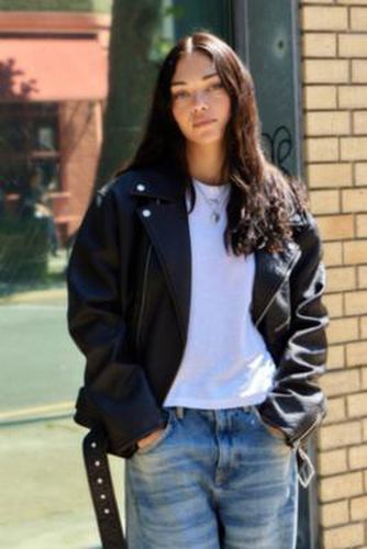 Oversized Faux Leather Biker Jacket - XS at Urban Outfitters - BDG - Modalova