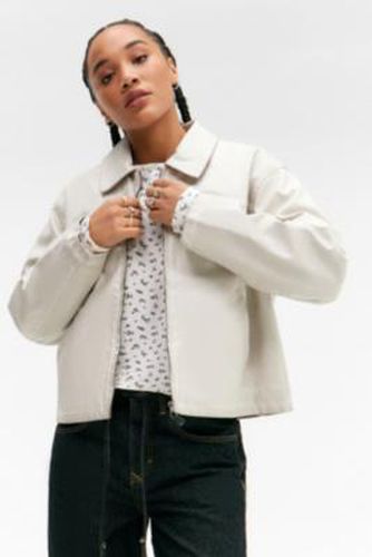 Cream Boxy Dex Faux Leather Jacket - 2XS at Urban Outfitters - BDG - Modalova