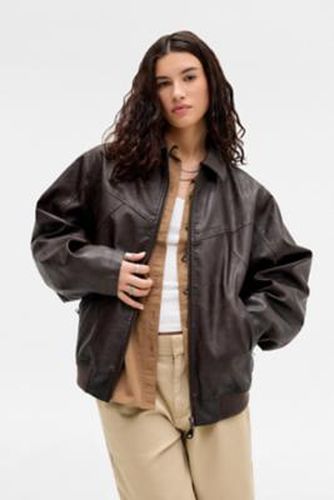 Fran Faux Leather Bomber Jacket - XS at Urban Outfitters - BDG - Modalova