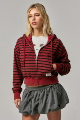 Slouch Stripe Zip-Through Hoodie - S at Urban Outfitters - BDG - Modalova