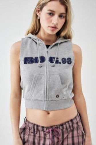 Applique Sleeveless Hoodie - Grey XS at Urban Outfitters - BDG - Modalova