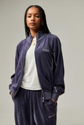 Iets frans. Harri Velour Track Top - Navy XS at Urban Outfitters - iets frans... - Modalova