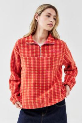 Check Half-Zip Fleece - Orange XS at Urban Outfitters - BDG - Modalova