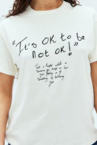 UO X EveryYouth Paige Stephens It's Ok T-Shirt - White XS at - Urban Outfitters - Modalova