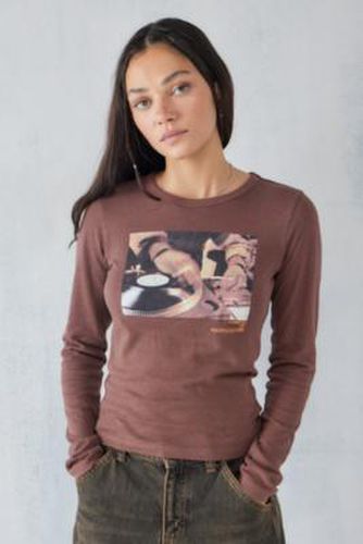 UO Museum Of Youth Culture Record Long-Sleeved Baby T-Shirt - Chocolate XS at - Urban Outfitters - Modalova
