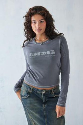 Dark Grey Logo Stamp Long-Sleeved Baby T-Shirt - Dark Grey XL at Urban Outfitters - BDG - Modalova