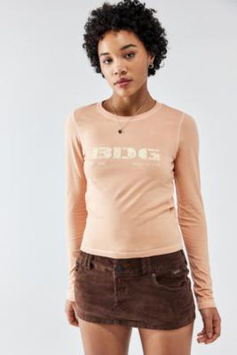 Pink Stencil Logo Long Sleeve Baby T-Shirt - Peach XS at Urban Outfitters - BDG - Modalova