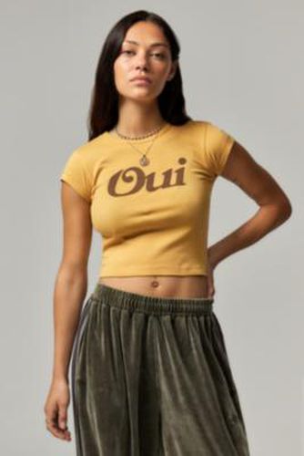 UO Oui Baby T-Shirt - Yellow XS at - Urban Outfitters - Modalova