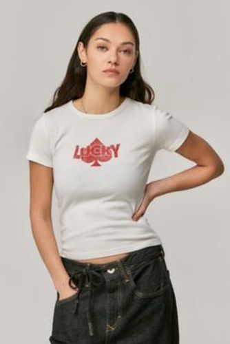 UO Lucky Spade Baby T-Shirt - White XS at - Urban Outfitters - Modalova