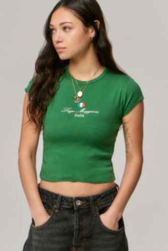 UO Italia Embroidered Baby T-Shirt - XS at - Urban Outfitters - Modalova