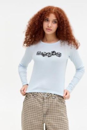 UO Flirt Dice Long Sleeve T-Shirt - Light Blue XS at - Urban Outfitters - Modalova