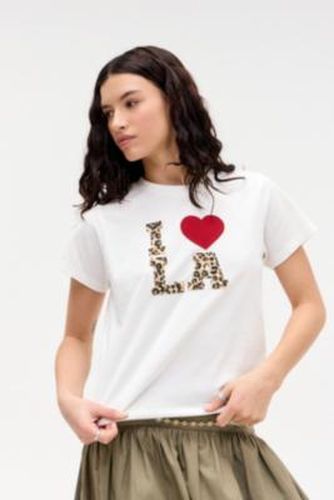 UO I Love LA Relaxed T-Shirt - White XS at - Urban Outfitters - Modalova