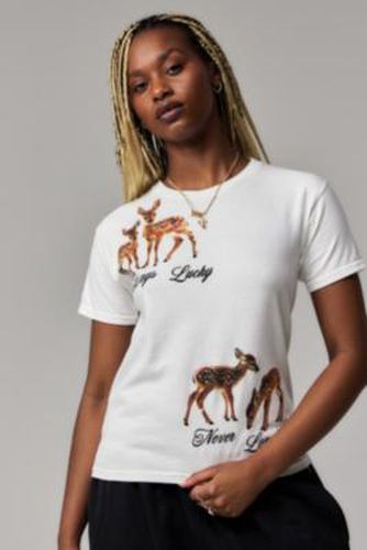 UO Always Lucky Deers T-Shirt - All white M/L at - Urban Outfitters - Modalova