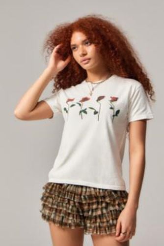 UO Roses T-Shirt - White M/L at - Urban Outfitters - Modalova