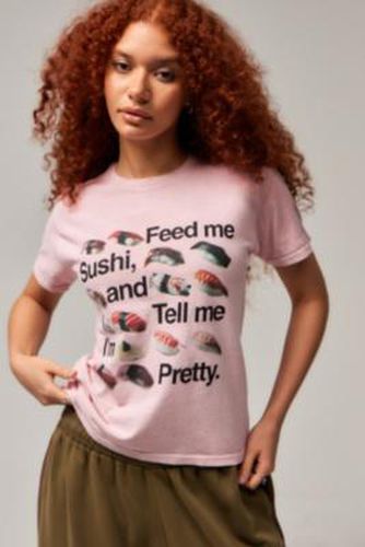 UO Feed Me Sushi T-Shirt - Pink M/L at - Urban Outfitters - Modalova