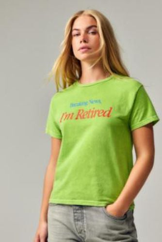 UO I'm Retired T-Shirt - Green M/L at - Urban Outfitters - Modalova