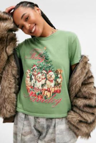 UO Feliz Navidog Relaxed T-Shirt - M/L at - Urban Outfitters - Modalova