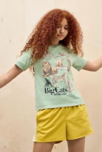 UO Big Cats Relaxed T-Shirt - Green M/L at - Urban Outfitters - Modalova