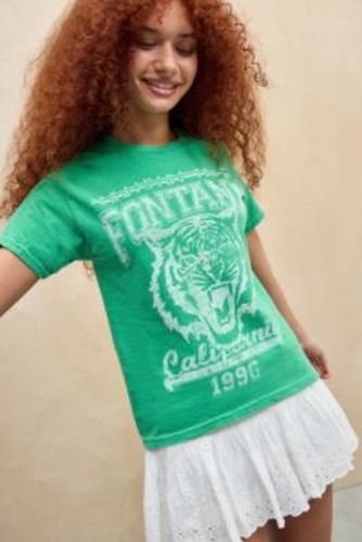 UO Fontana Tiger Relaxed T-Shirt - Green M/L at - Urban Outfitters - Modalova