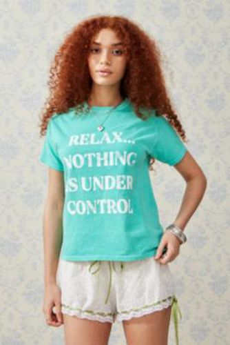 UO Relax Nothing Is Under Control T-Shirt - Green M/L at - Urban Outfitters - Modalova