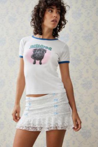 Bow Lace Mini Skirt - White M at Urban Outfitters - Kimchi Blue - Modalova