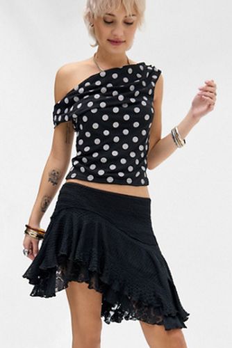 UO Textured High-Low Mini Skirt - L at - Urban Outfitters - Modalova