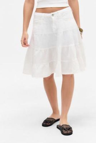 UO Sienna Linen Midi Skirt - XS at - Urban Outfitters - Modalova