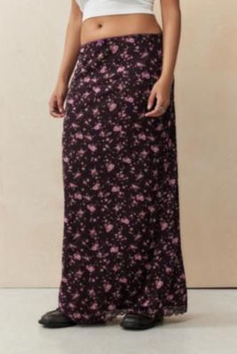 UO Floral Print Mesh Maxi Skirt - 2XS at - Urban Outfitters - Modalova