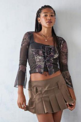 UO Pinstripe Pleated Mini Skirt - 2XS at - Urban Outfitters - Modalova