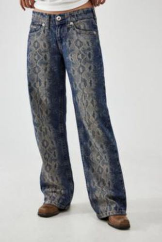 Kayla Lowrider Snake Print Jeans - Vintage Denim Dark 30W 32L at Urban Outfitters - BDG - Modalova