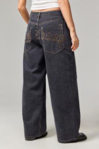 Jaya Baggy Pinstripe Applique Jeans - Black 24W 32L at Urban Outfitters - BDG - Modalova