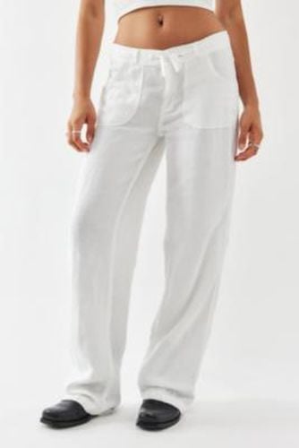 White Five-Pocket Linen Pants - White XL at Urban Outfitters - BDG - Modalova