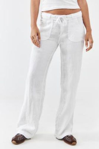 White Five-Pocket Linen Pants - White XL at Urban Outfitters - BDG - Modalova