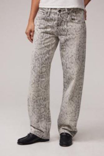 BDG Lenn Straight Leg Snake Print Trousers - Neutral 24W 32L at - Urban Outfitters - Modalova