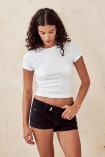 Piper Crushed Velvet Micro Shorts - Black 2XS at Urban Outfitters - BDG - Modalova