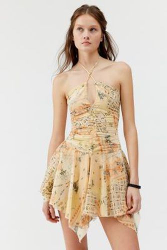 UO Selah Hanky Hem Mini Dress - Neutral 2XS at - Urban Outfitters - Modalova