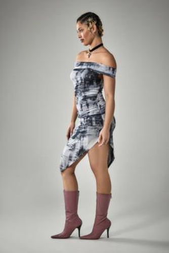 Arianna Asymmetrical Midi Dress - Black/White 2XS at Urban Outfitters - Silence + Noise - Modalova