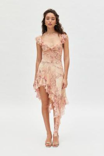 UO Hyacinth Lace Spliced Midi Dress - Ivory XS at - Urban Outfitters - Modalova