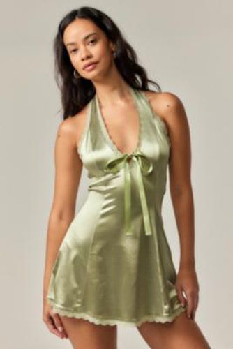 Farrah Halter Mini Dress - Green XS at Urban Outfitters - Light Before Dark - Modalova