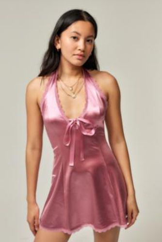 Farrah Halter Mini Dress - Pink XS at Urban Outfitters - Light Before Dark - Modalova