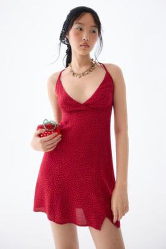 Hana Strappy-Back Halter Mini Dress - Red 2XS at Urban Outfitters - Kimchi Blue - Modalova