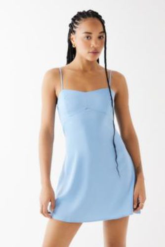 Bella Bow Tie-Back Mini Dress - Blue 2XS at Urban Outfitters - Light Before Dark - Modalova